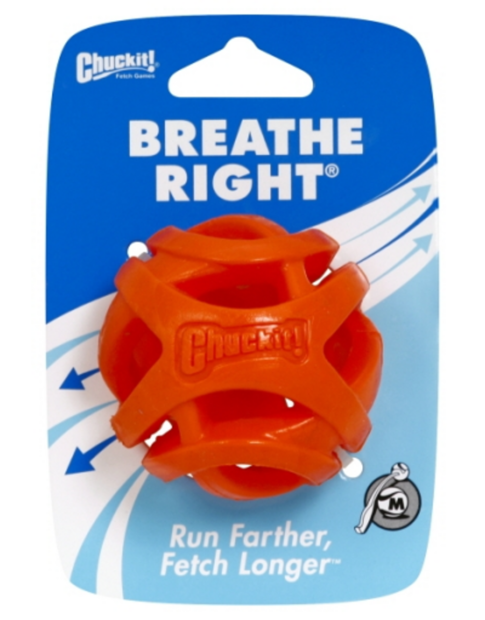 Petmate Chuckit! Breathe Right Dog Toy Fetch Ball Orange Medium