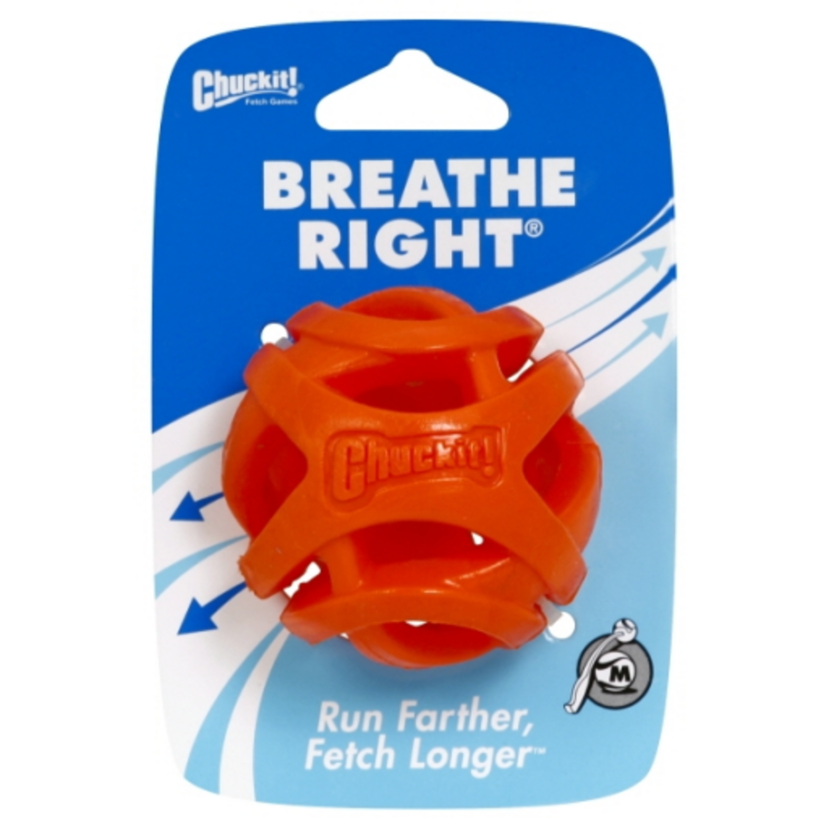 Chuckit! Chuckit! Breathe Right Dog Toy Fetch Ball Orange Medium