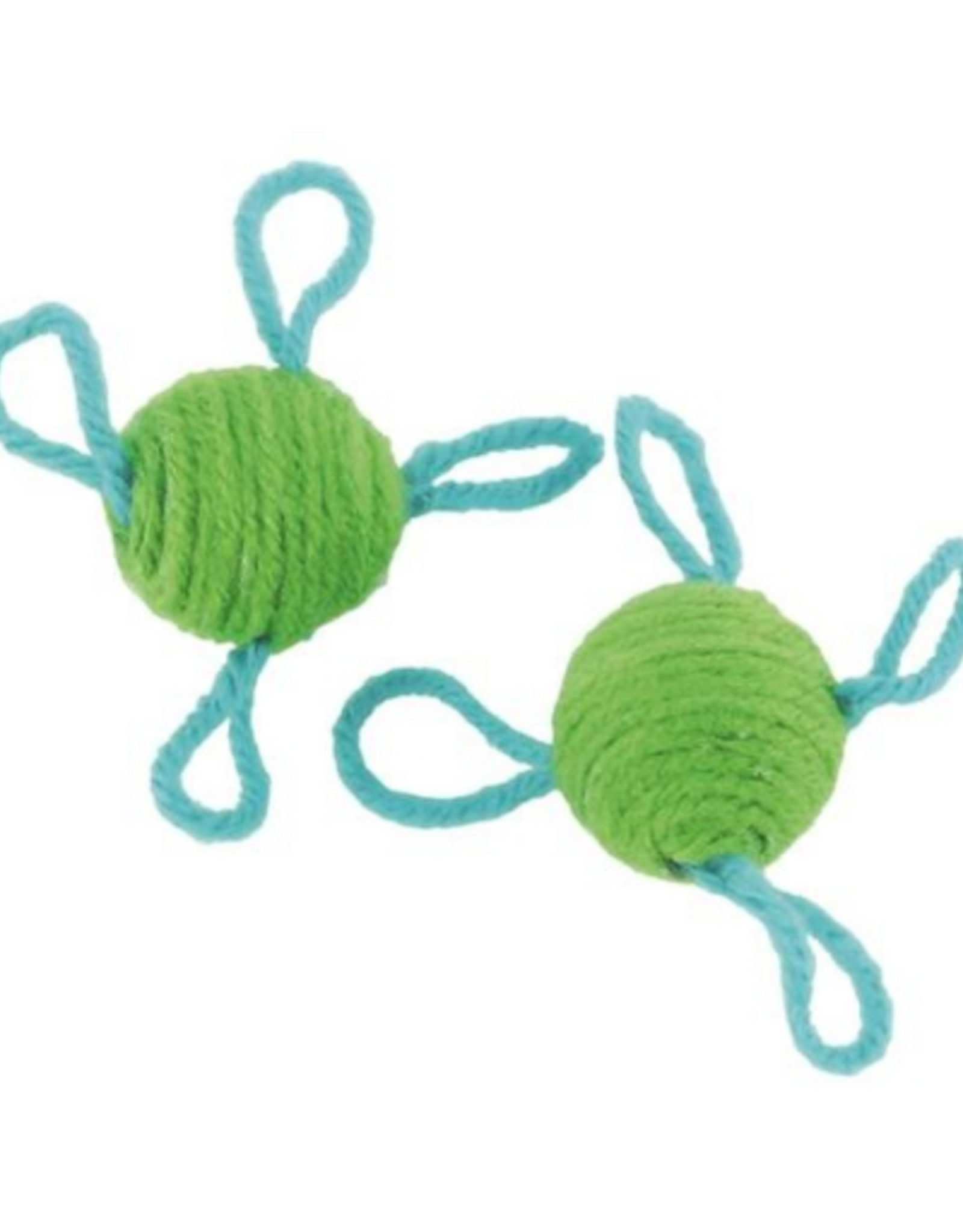 Coastal Pet Products Coastal® Turbo® 2-Pack Green Wool Ball Cat Toys