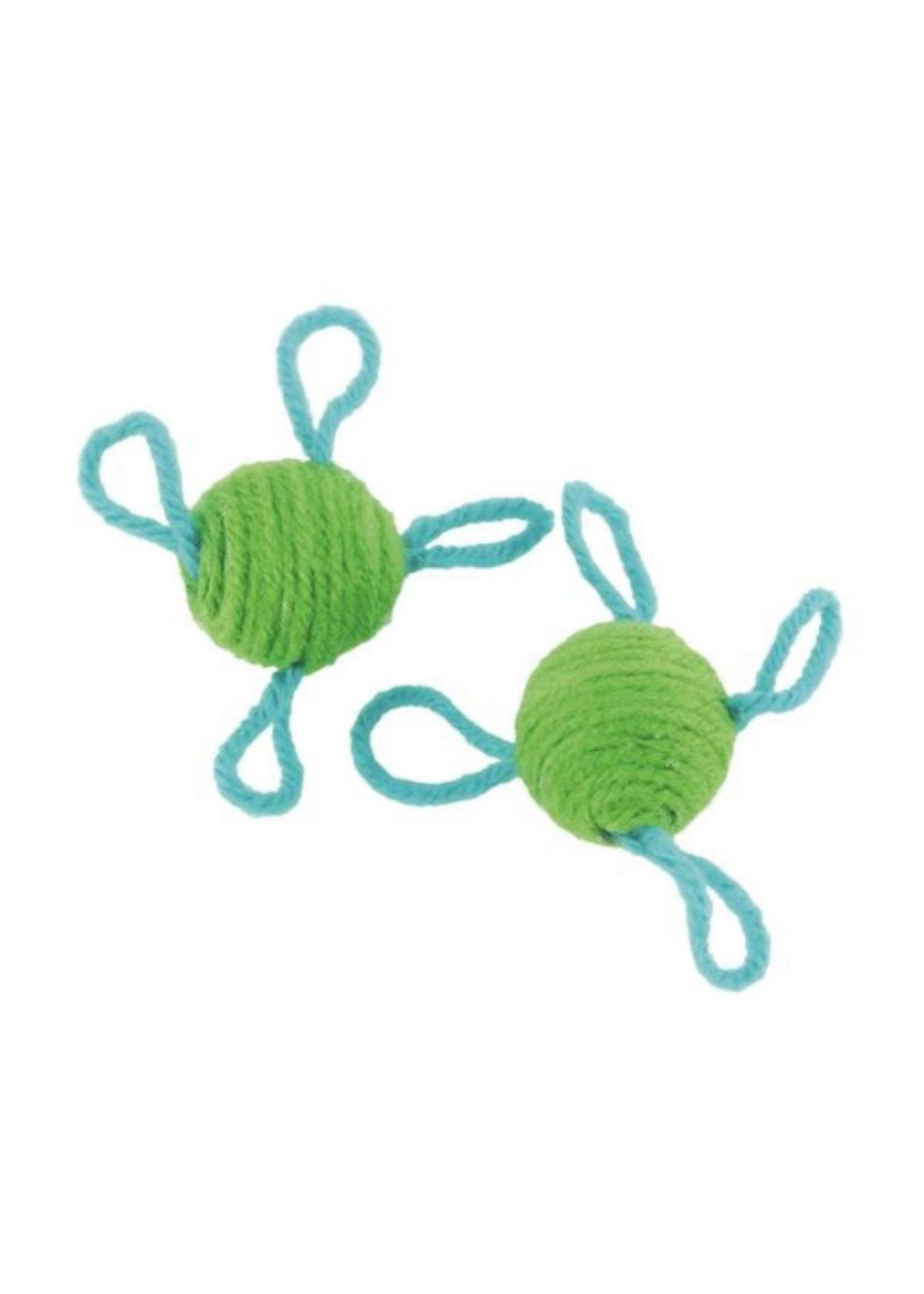 Coastal Pet Products Coastal Turbo 2-Pack Green Wool Ball Cat Toys
