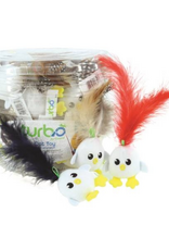 Coastal Pet Products Coastal® Turbo® Chicken Egg with Feathers and Limp Loop Cat Toy Assortment