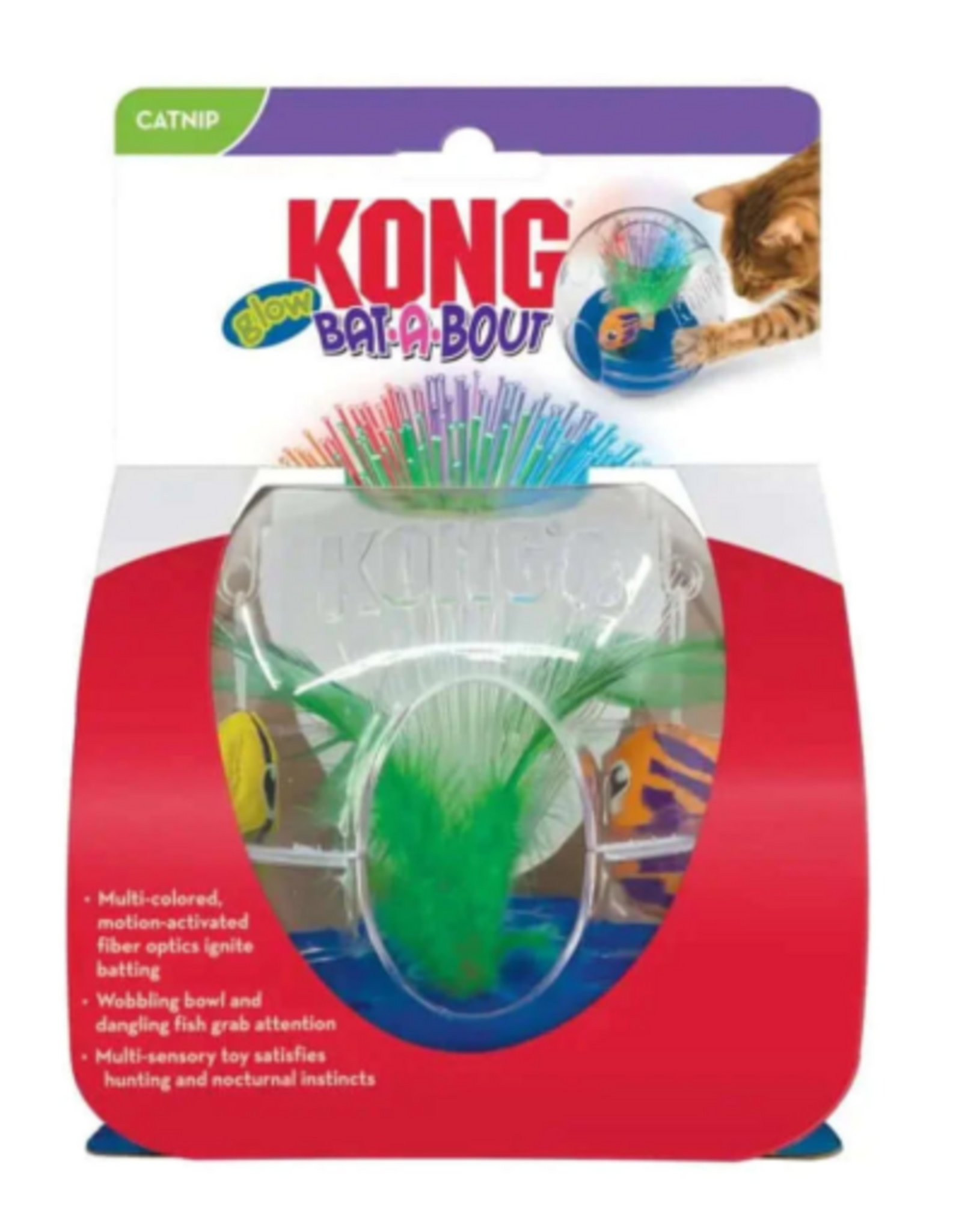 KONG KONG Bat-A-Bout Glow Aquarium Cat Toy