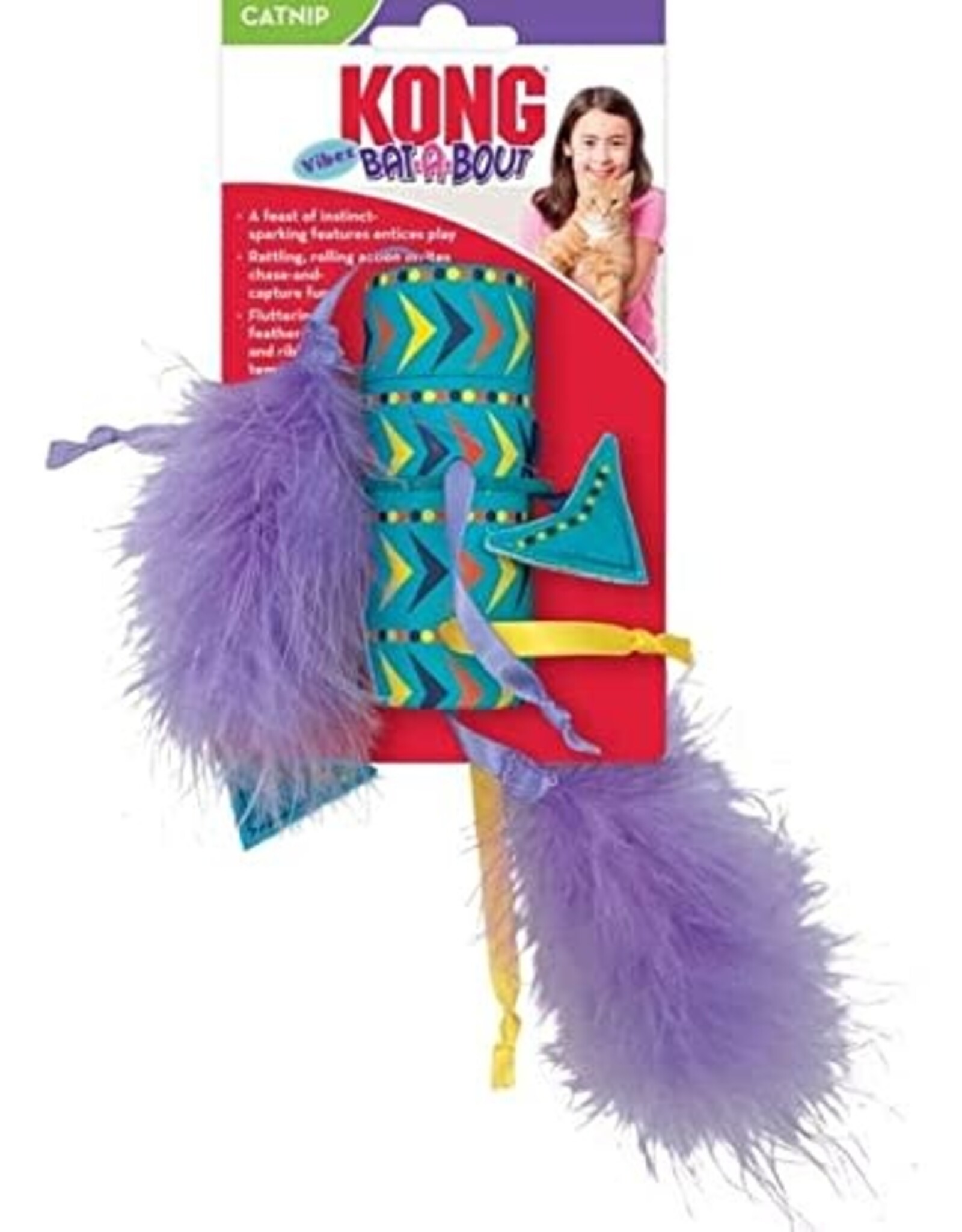 KONG KONG Bat-a-Bout Vibez Roller Cat Toy
