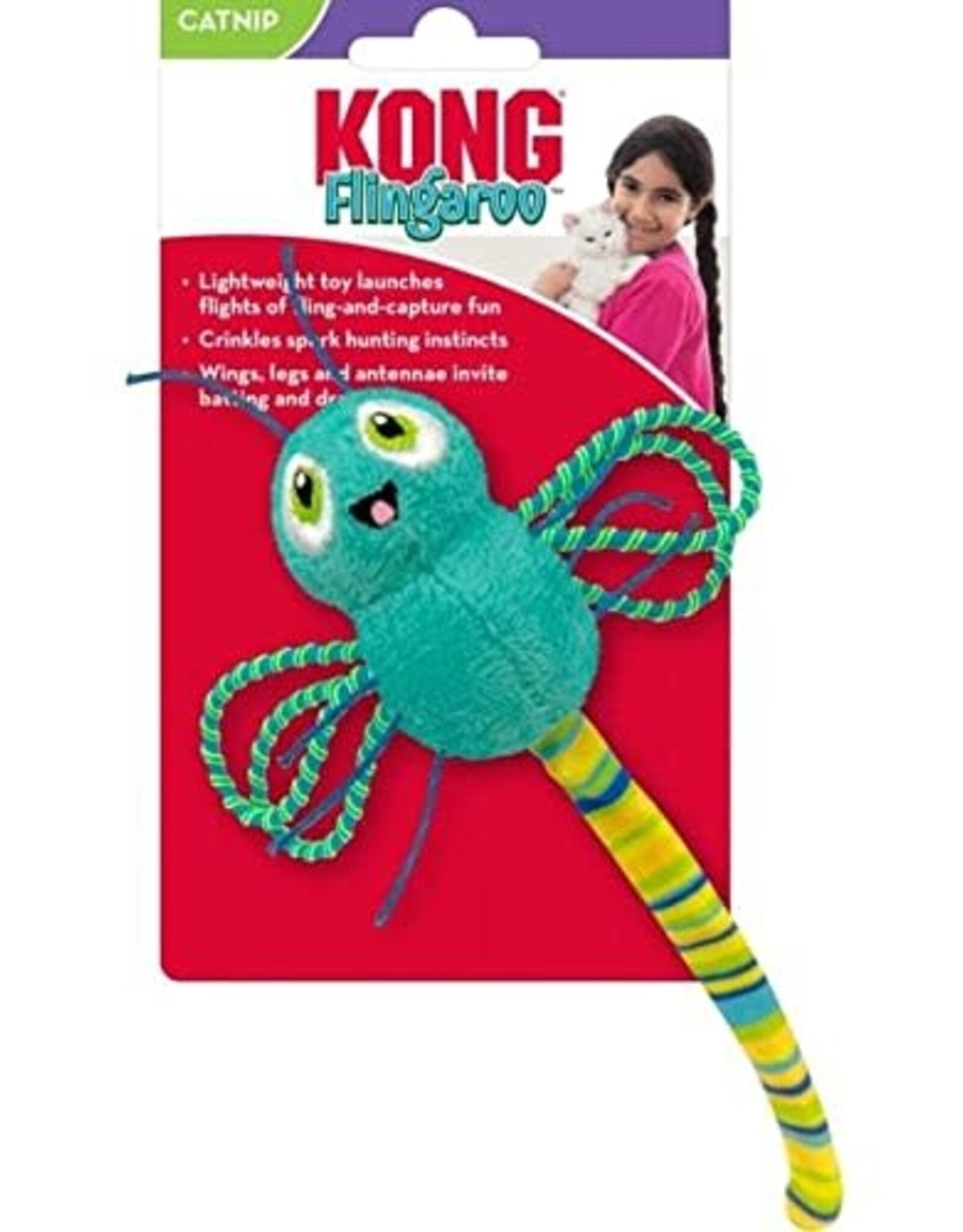 KONG KONG Flingaroo Dragonfly Assorted Cat Toy