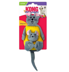 KONG KONG Pull-A-Partz Cheezy Catnip Toy Grey