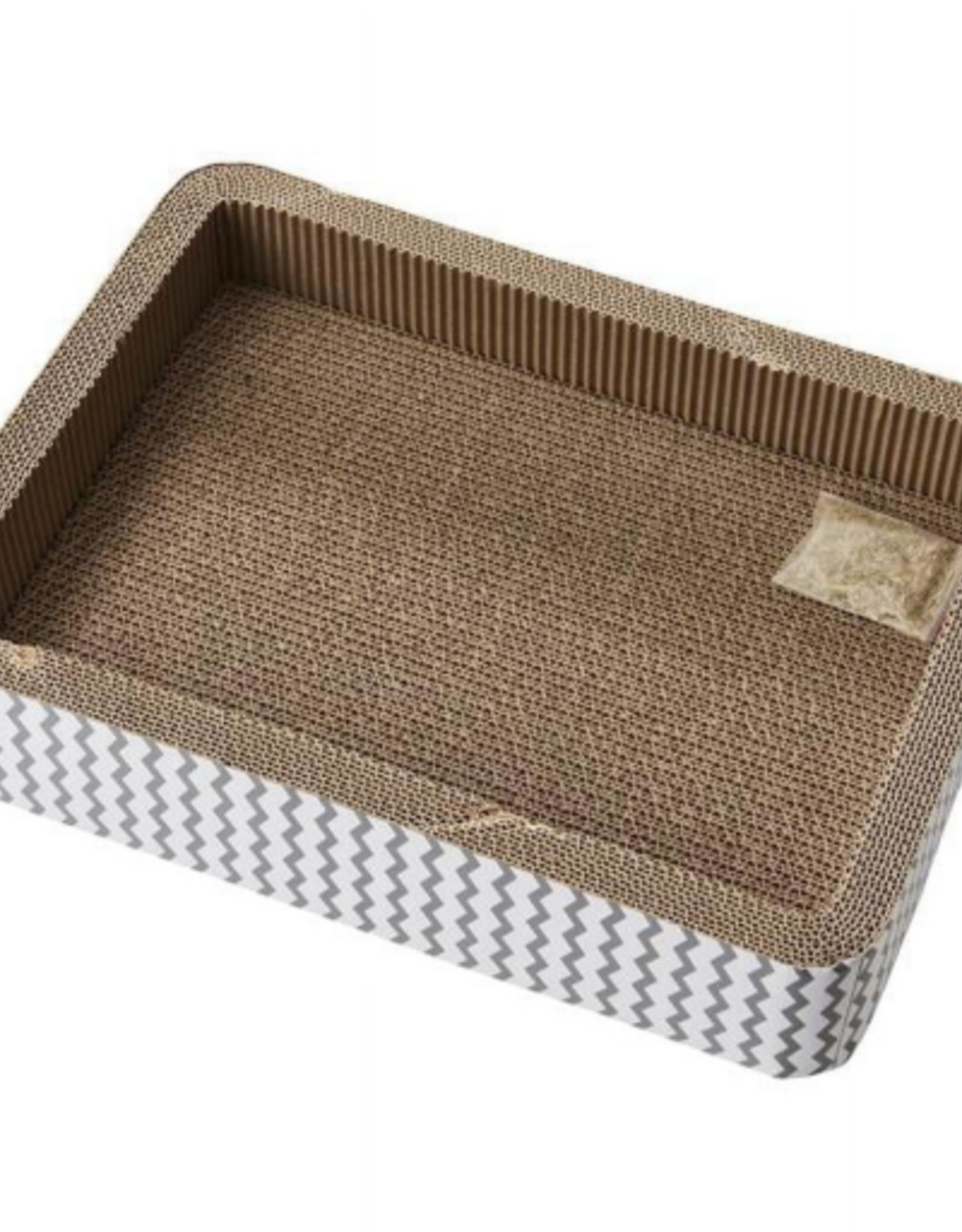 Ethical Pet Spot Cat Scratcher with Catnip 17 in Bed