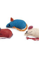 Ethical Pet Spot Colored Burlap Mice Cat Toy 3 Count