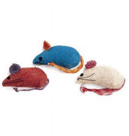 Ethical Pet Spot Colored Burlap Mice Cat Toy 3 Count