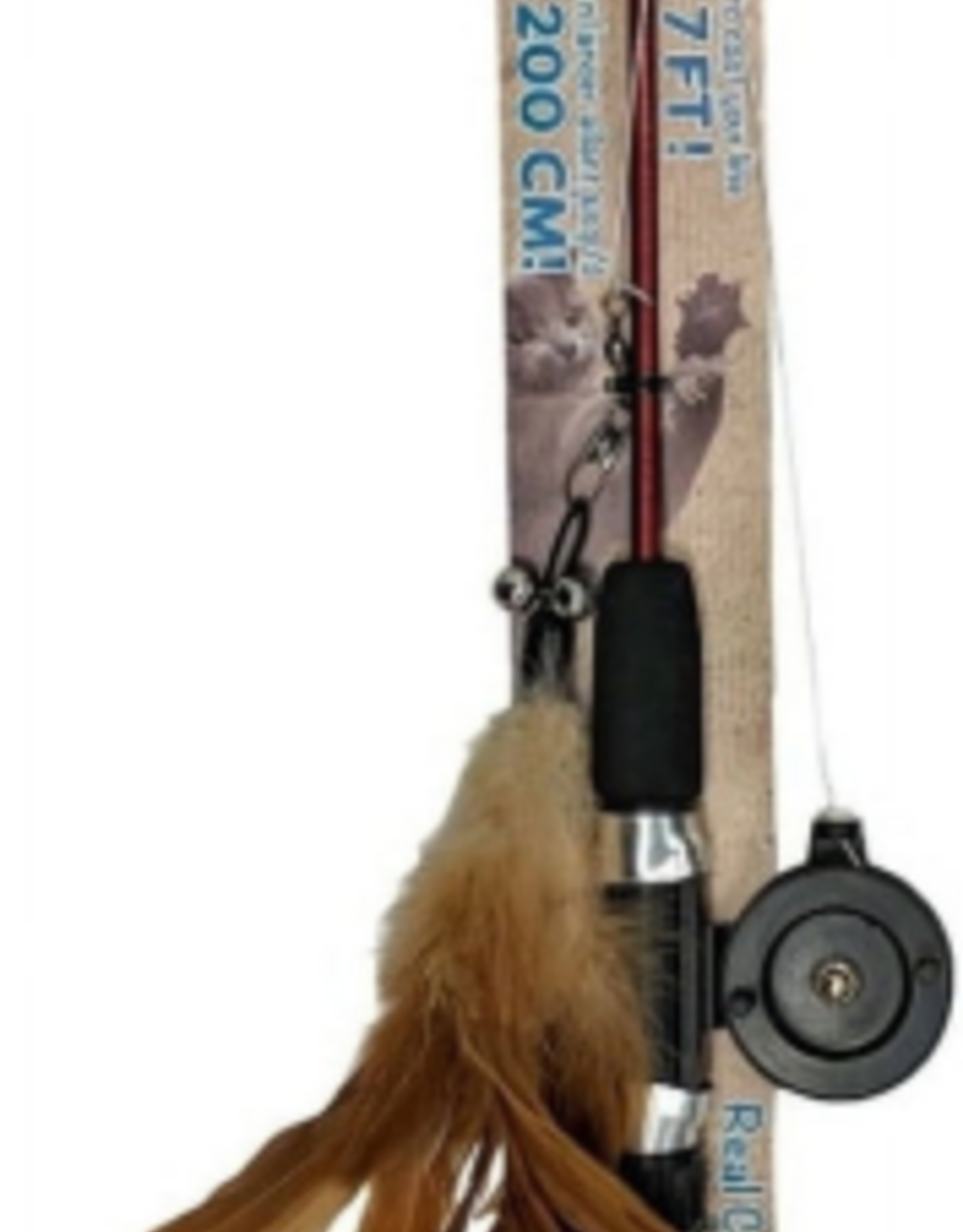 Ethical Pet Spot Fishing Rod N Reel Kitty Teaser - Assorted Color