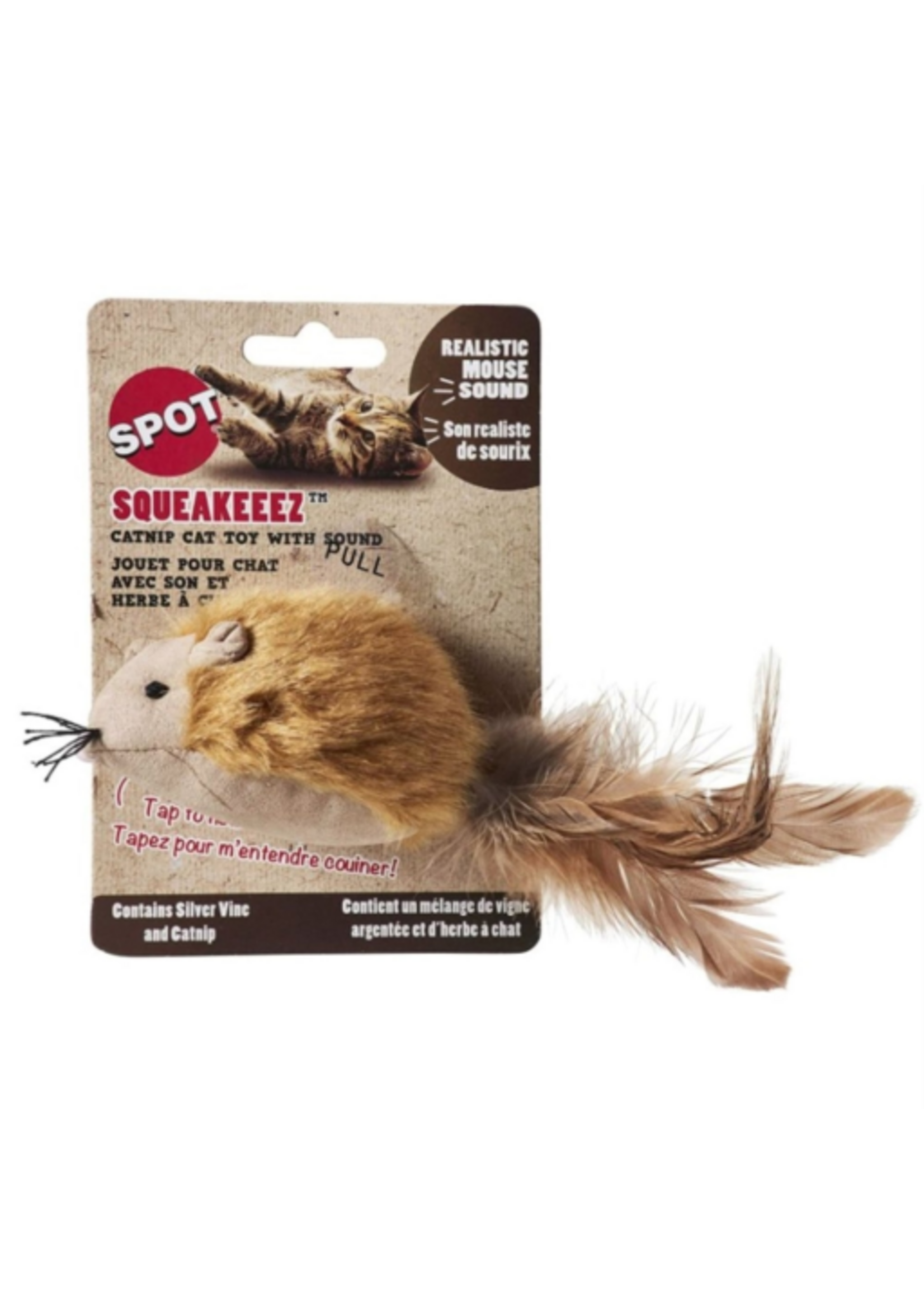 Ethical Pet Spot Squeakeeez Mouse Cat Toy Assorted Colors - 1 count