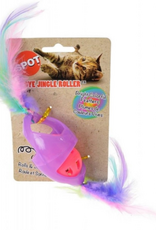 Ethical Pet Spot Tie Dye Jingle Roller Cat Toy - Assorted Colors - 1 Count