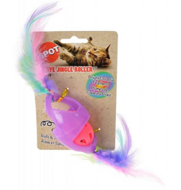 Ethical Pet Spot Tie Dye Jingle Roller Cat Toy - Assorted Colors - 1 Count