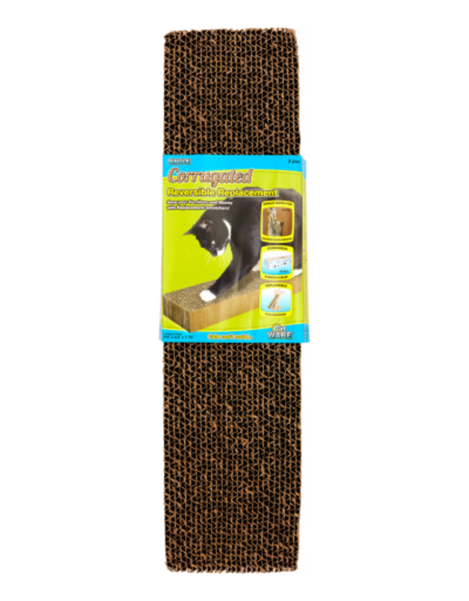 Ware Ware Corrugated Reversible Replacement Cat Scratcher Single 2 Ct