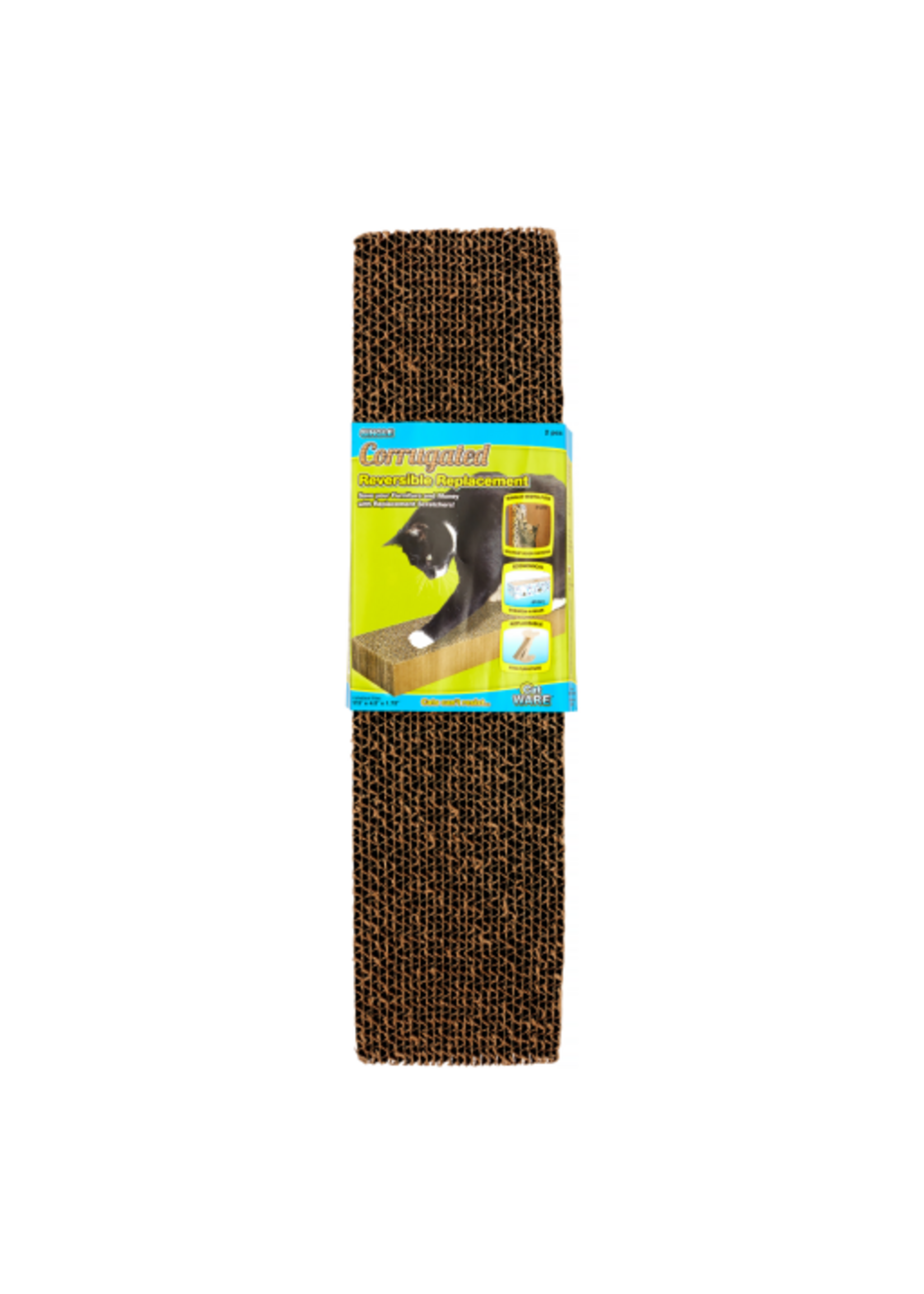 Ware Ware Corrugated Reversible Replacement Cat Scratcher Single 2 Ct