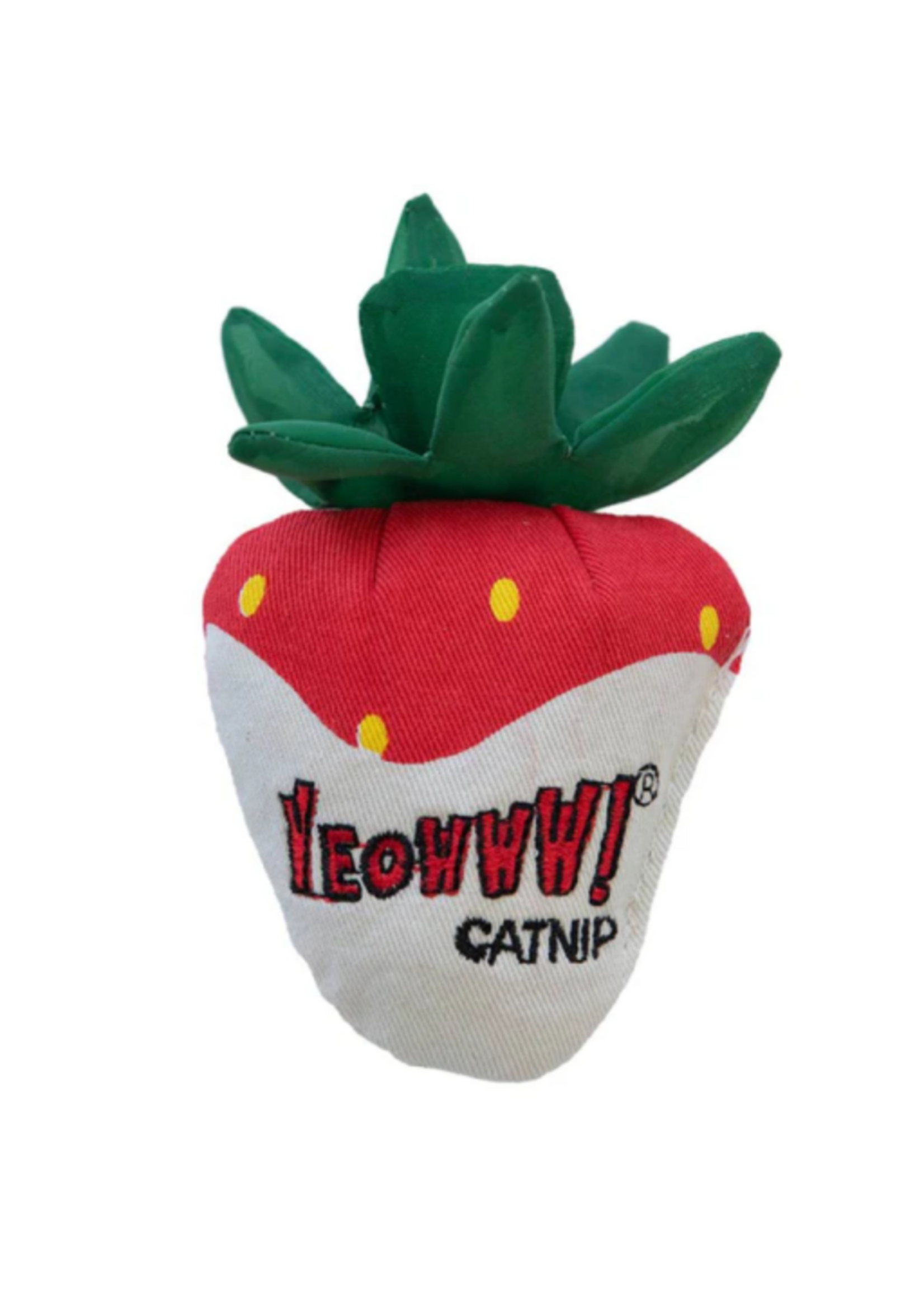 Yeowww! Yeowww! Catnip Strawberries White Chocolate Cat Toy