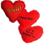 Yeowww! Yeowww! Hearrrt Attack Catnip Toy Yellow Color 4 Inch