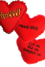 Yeowww! Yeowww! Hearrrt Attack Catnip Toy Yellow Color 4 Inch