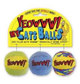 Yeowww! Yeowww! My Cats Balls Cat Toy 3pk
