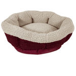 Aspen Pet Aspen Pet Round Self Warming Pet Bed for Dog and Cats 19.5 x 19.5 x 7 Red