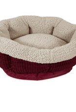 Aspen Pet Aspen Pet Round Self Warming Pet Bed for Dog and Cats 19.5 x 19.5 x 7 Red