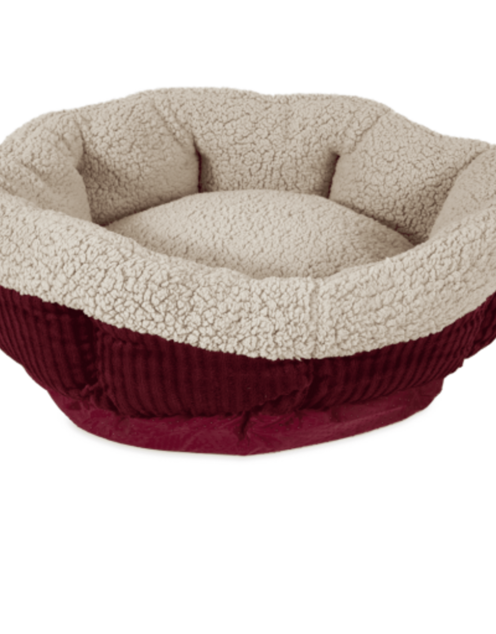 Aspen Pet Aspen Pet Round Self Warming Pet Bed for Dog and Cats 19.5 x 19.5 x 7 Red