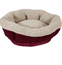 Aspen Pet Aspen Pet Round Self Warming Pet Bed for Dog and Cats 19.5 x 19.5 x 7 Red