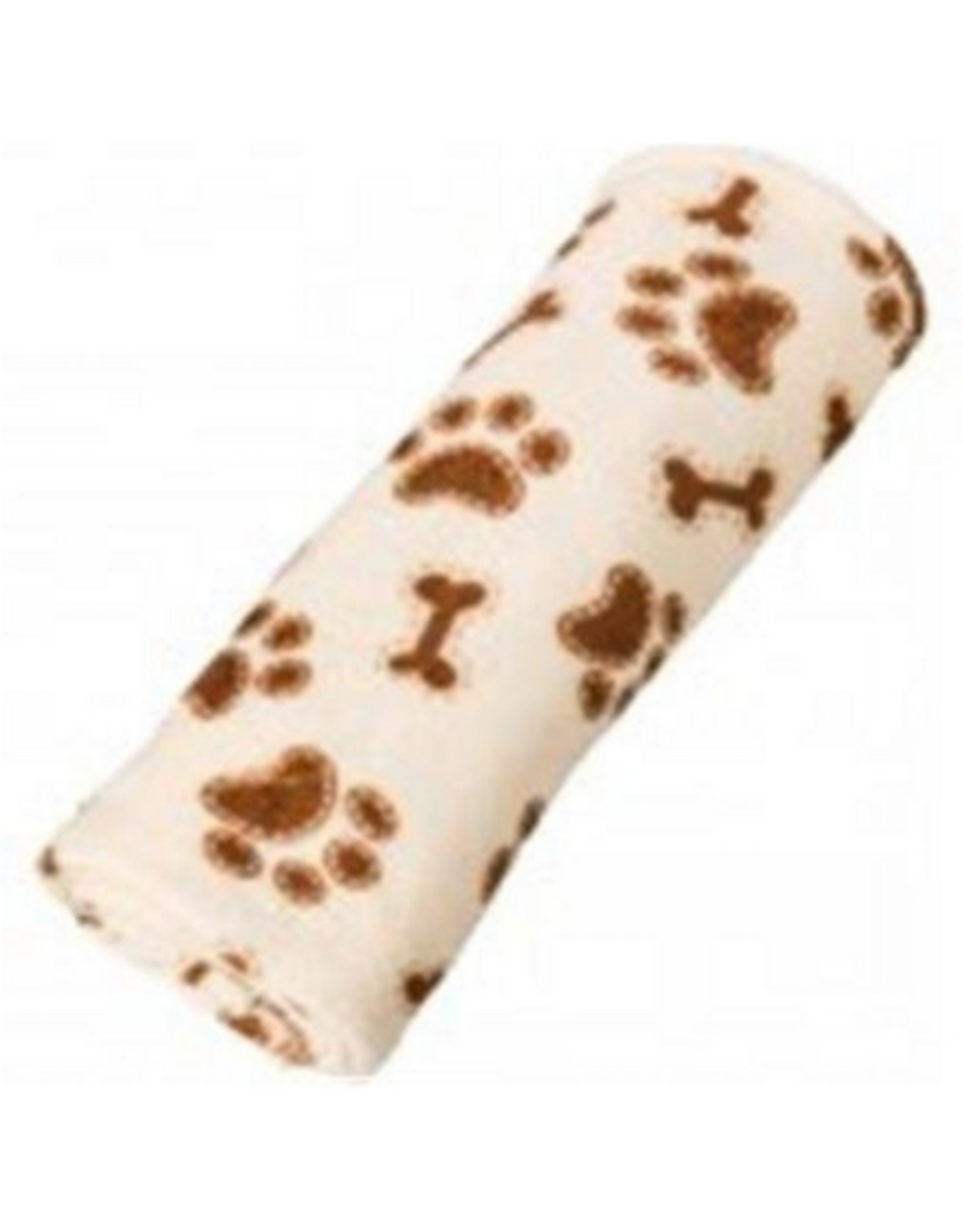 Ethical Pet Ethical Pet 30 x 38 in. Snuggler Bones-Paws Print Blanket Cream
