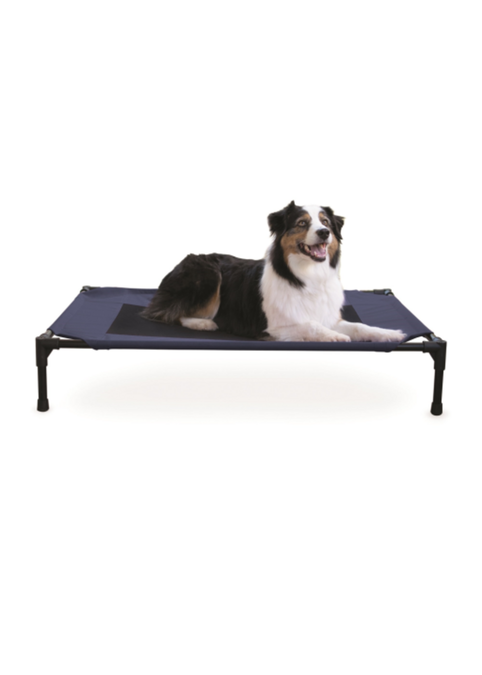 K&H Pet Products K&H Pet Products Original Pet Cot Elevated Dog Bed Blue/Black  Large 30 X 42 X 7 in