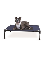 K&H Pet Products K&H Pet Products Original Pet Cot Elevated Dog Bed Blue/Black Medium 25 X 32 X 7 in