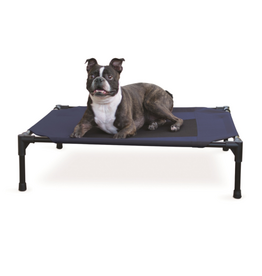 K&H Pet Products K&H Pet Products Original Pet Cot Elevated Dog Bed Blue/Black Medium 25 X 32 X 7 in