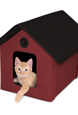K&H Pet Products K&H Pet Products Outdoor Heated Kitty House Cat Shelter Red/Black 19 X 22 X 17 Inches