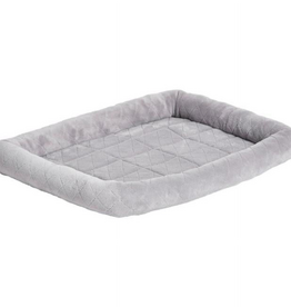 MidWest MidWest Quiet Time Deluxe Diamond Stitch Pet Bed Gray for Dogs