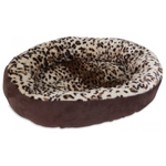 Petmate Petmate Aspen Pet Brown Animal Print Faux Micro Suede Pet Bed 5 in. H X 18 in. W X 18 in. L