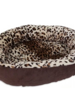 Petmate Petmate Aspen Pet Brown Animal Print Faux Micro Suede Pet Bed 5 in. H X 18 in. W X 18 in. L