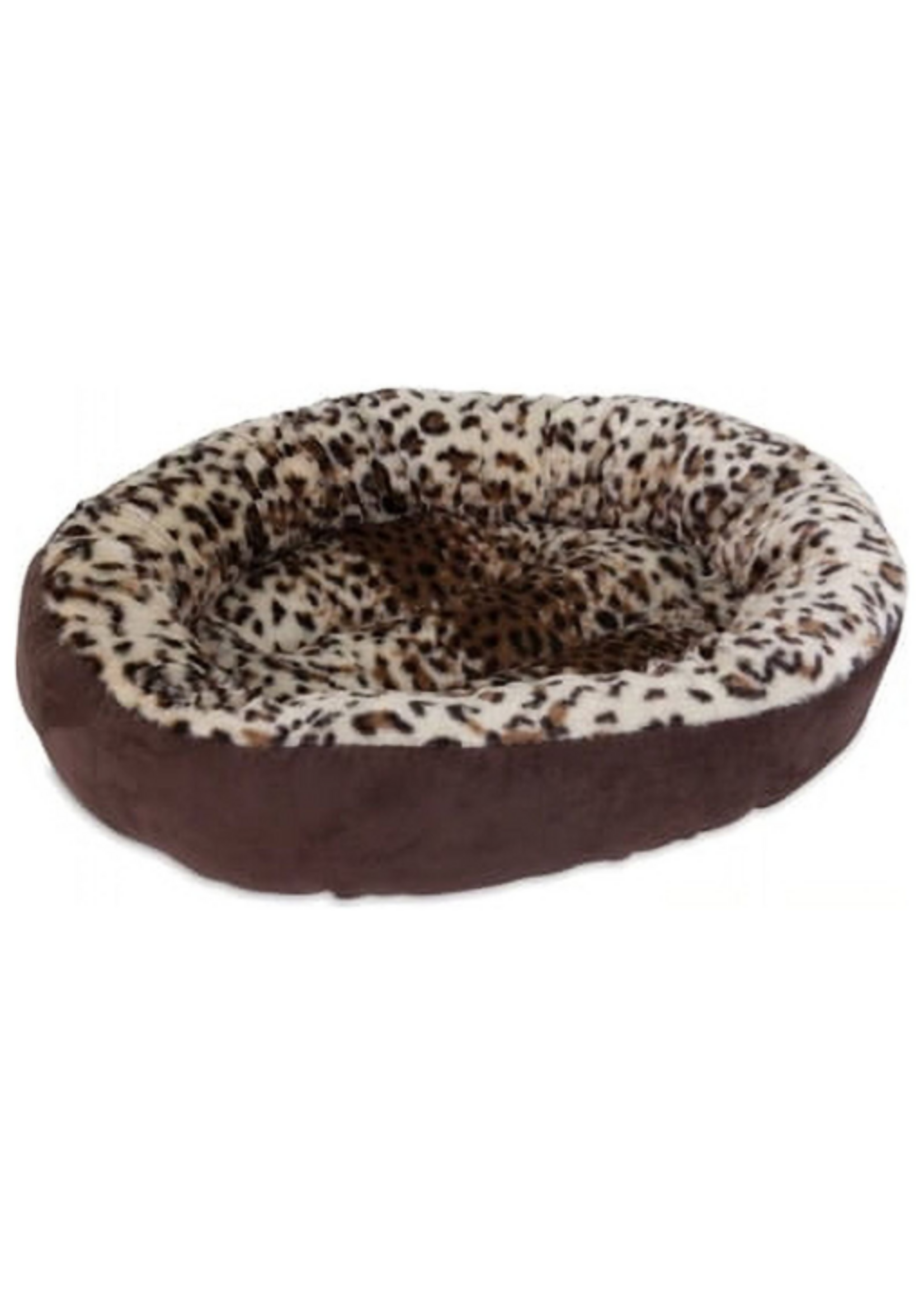 Petmate Petmate Aspen Pet Brown Animal Print Faux Micro Suede Pet Bed 5 in. H X 18 in. W X 18 in. L