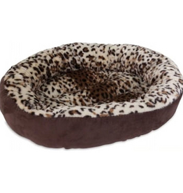 Petmate Petmate Aspen Pet Brown Animal Print Faux Micro Suede Pet Bed 5 in. H X 18 in. W X 18 in. L