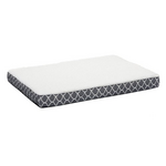 MidWest Quiet Time Defender Double Orthopedic Dog Bed, 30.25 L X 40 W X 3.5 H, Teflon Gray, Large, Gray/ White