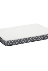 MidWest Quiet Time Defender Double Orthopedic Dog Bed, 30.25 L X 40 W X 3.5 H, Teflon Gray, Large, Gray/ White