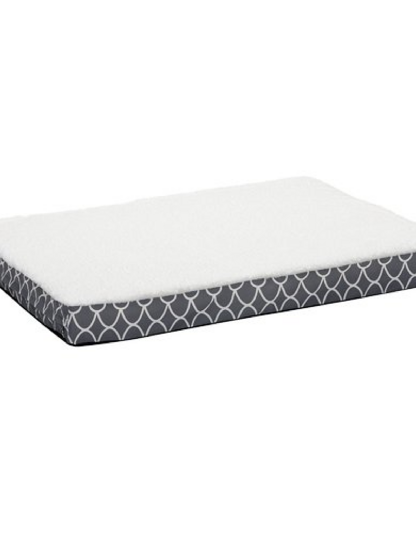MidWest Quiet Time Defender Double Orthopedic Dog Bed, 30.25 L X 40 W X 3.5 H, Teflon Gray, Large, Gray/ White