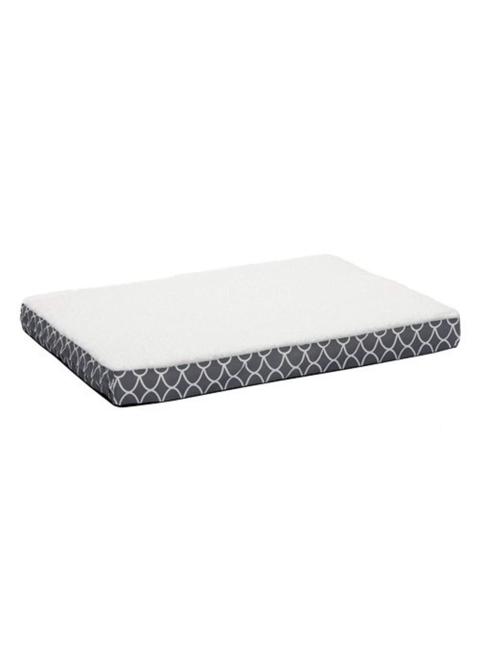 MidWest Quiet Time Defender Double Orthopedic Dog Bed, 30.25 L X 40 W X 3.5 H, Teflon Gray, Large, Gray/ White