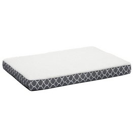 MidWest Quiet Time Defender Double Orthopedic Dog Bed, 30.25 L X 40 W X 3.5 H, Teflon Gray, Large, Gray/ White