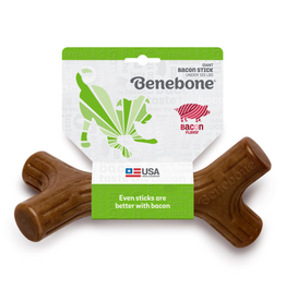 Benebone Benebone Bacon Stick Real Wood Durable Dog Chew Toy Giant