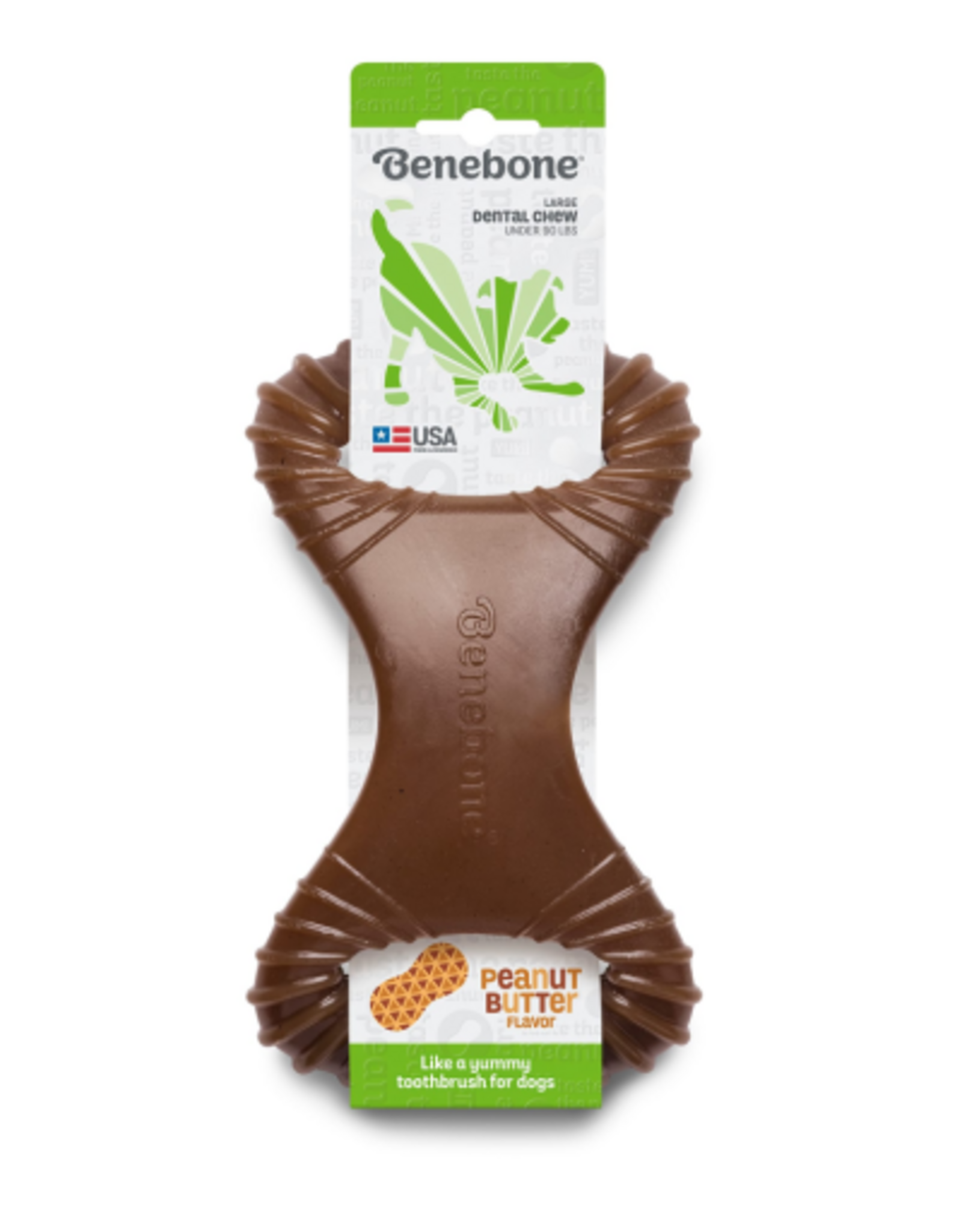 Benebone Benebone Dental Dog Chew Toy Large Real Peanut Flavor