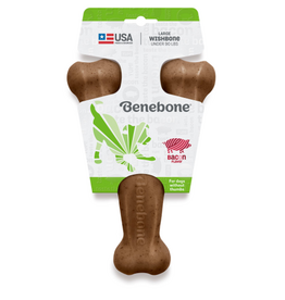 Benebone Benebone Real Bacon Durable Wishbone Dog Chew Toy Large