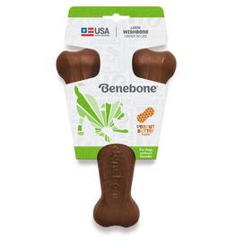 Benebone Benebone Real Peanut Durable Wishbone Dog Chew Toy Large