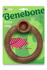 Benebone Benebone Ring Durable Dog Chew Toy Bacon Medium