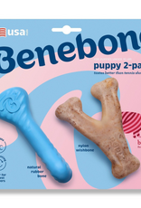 Benebone Benebone Rubber and Nylon Puppy Dog Chew Toy - S - 2pk