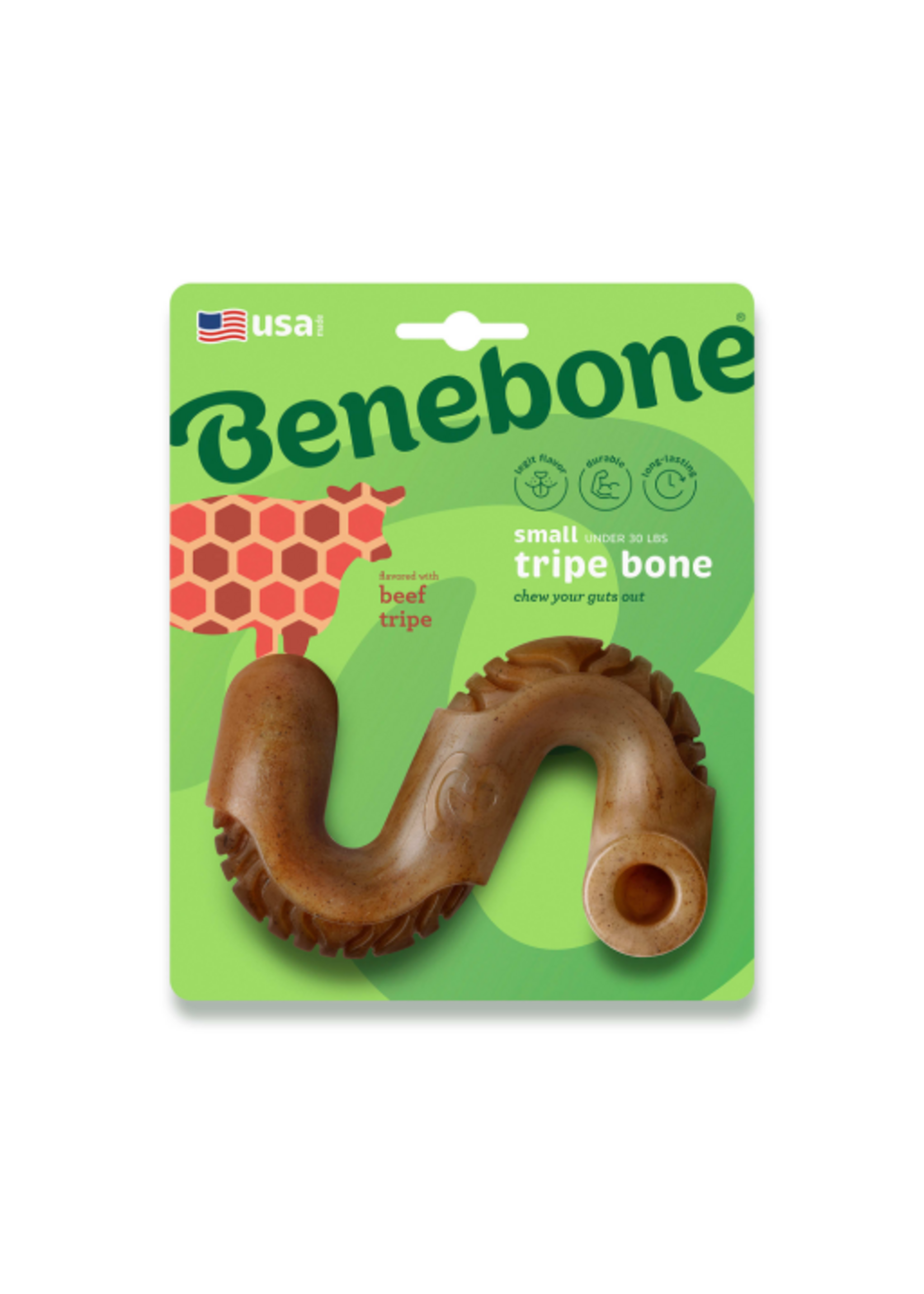 Benebone Benebone Tripe Bone Durable Dog Chew Toy Real Tripe Small