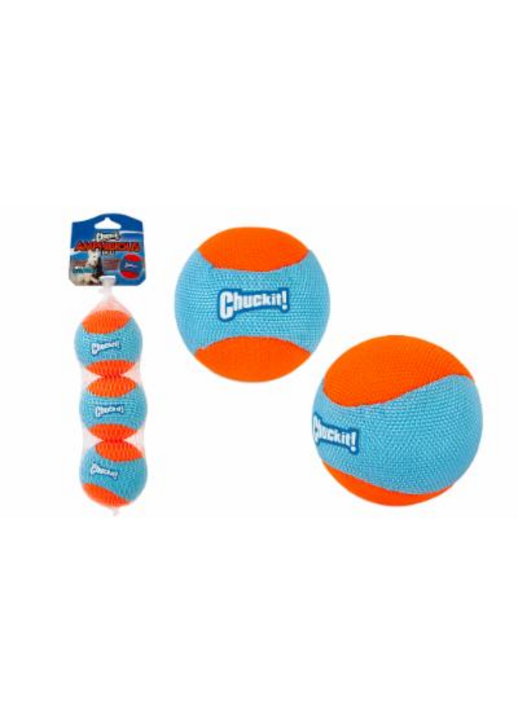 Chuckit! Chuckit! Amphibious Fabric EVA Fetch Balls Interactive Dog Toy Pack of 3