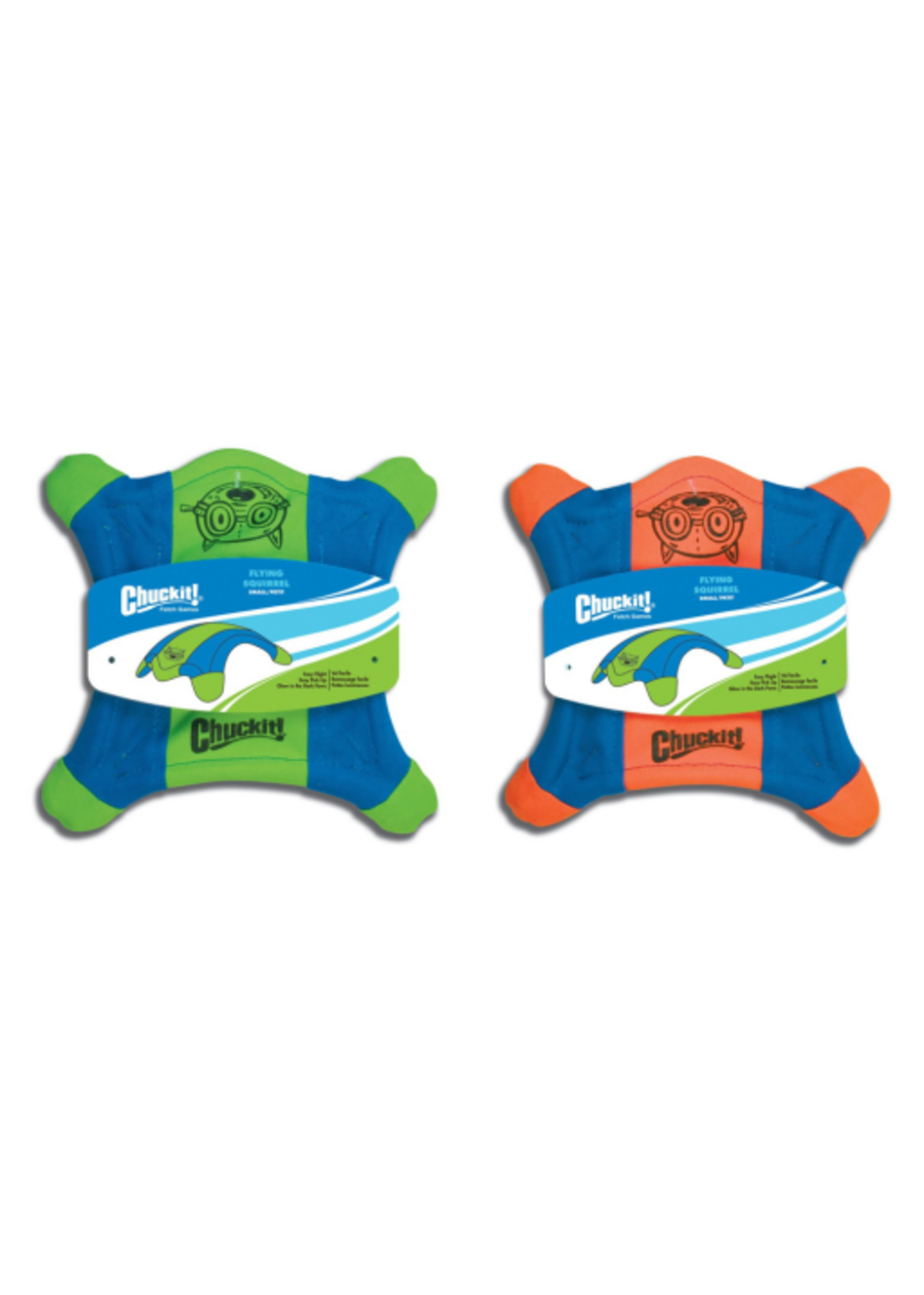 Chuckit! ChuckIt! Blue/Orange Polyester Flying Squirrel Pet Toy Small 1 pk